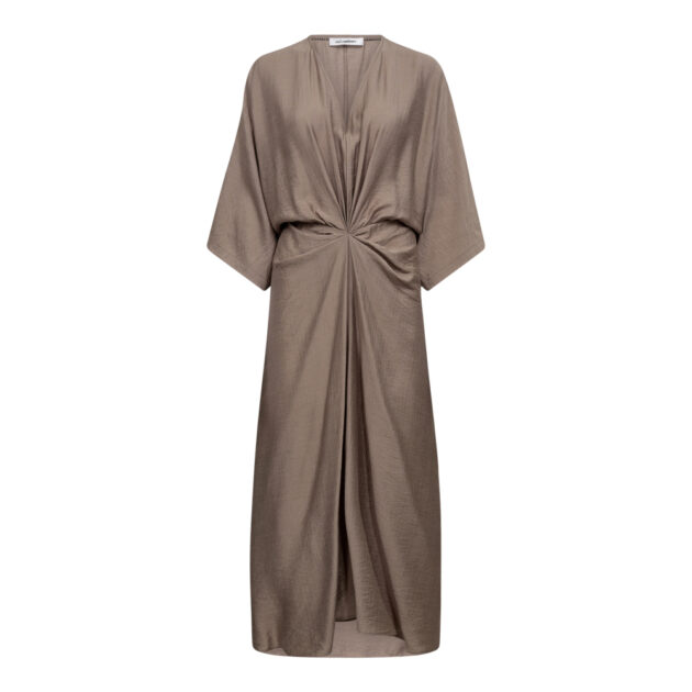 Co´Couture - Heracc Frill Ss V-Dress 46096 - 154 - Walnut