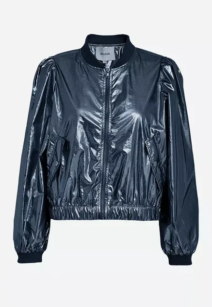 Sywiyi Women's Metallic Disco Dance Bomber Jacket Long Sleeve Sweat Jacket with Zip Theme Party New Year's Eve Costume, Blue, M Sywiyi Women's Metallic Disco Dance Bomber Jacket Long Sleeve Sweat Jacket with Zip Theme Party New Year's Eve Costume, Blue, M